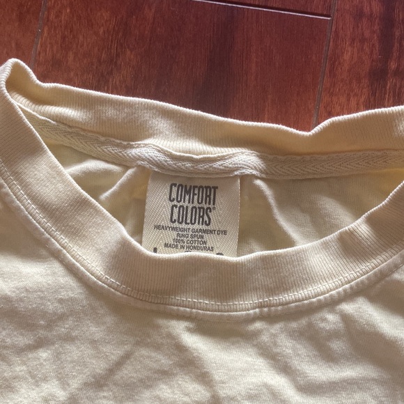 Comfort Colors Mens Yellow Tee with Pocket Short Sleeve T Shirt - Picture 4 of 7